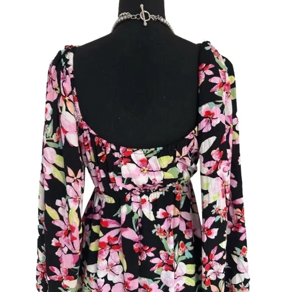 ROXY ~ Women’s Hawaiian Floral Dress or Cover-Up Elastic Stretch size M - Picture 4 of 9